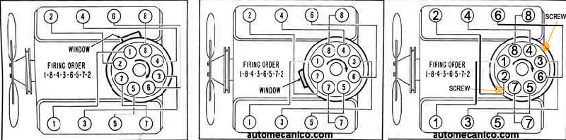 CHEVROLET | ORDEN DE ENCENDIDO | FIRING ORDER | MOTORES 1964/70