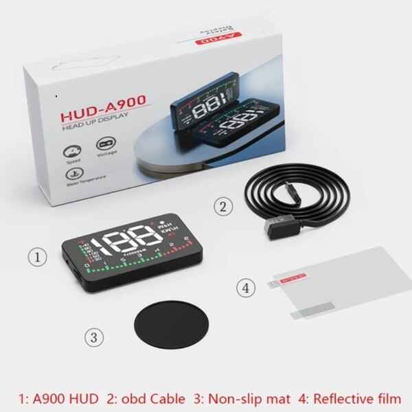Hud Head Up Display Kit HUD EOBD OBD2 Windshield AutoMods