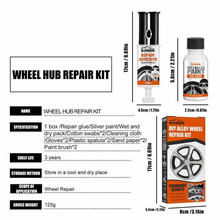 Alloy Rim Scratch Repair Kit Rim Scratch Repair Kit Universal AutoMods