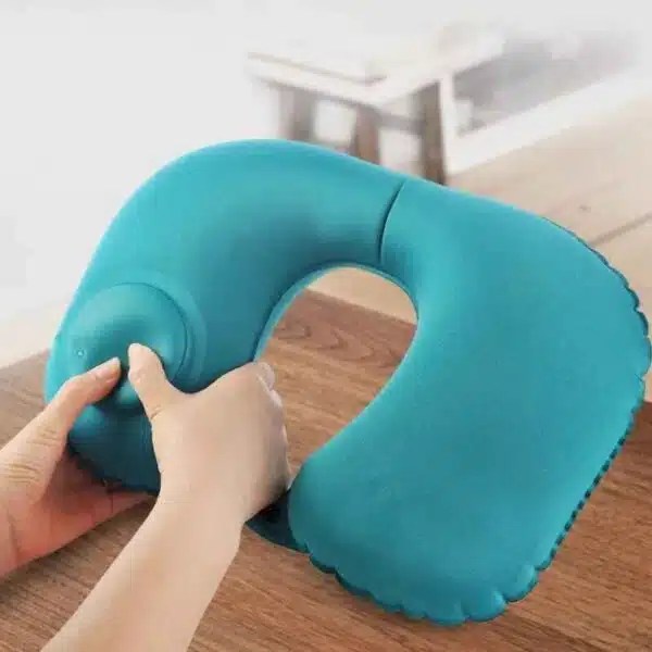 Blow Up Travel Pillows Airplanes Inflatable Ergonomic UShape AutoMods