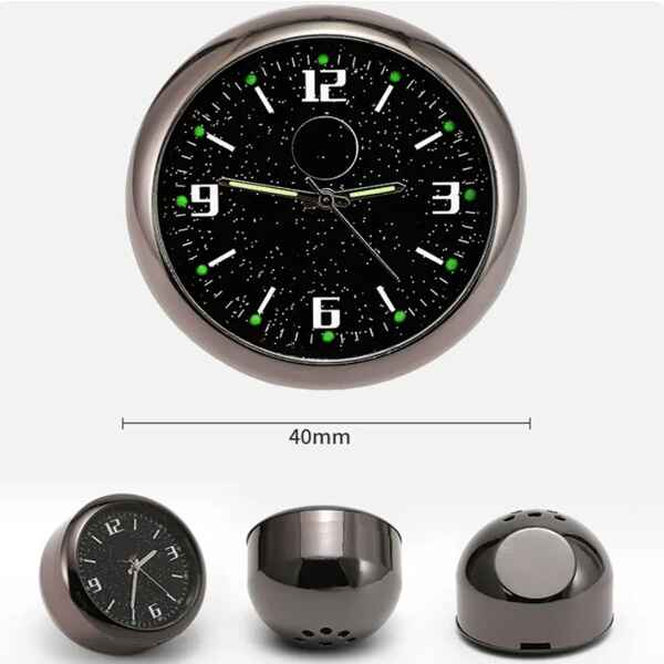 Analog Clock For Car Dashboard Air Vent Dash Luminous Clock AutoMods