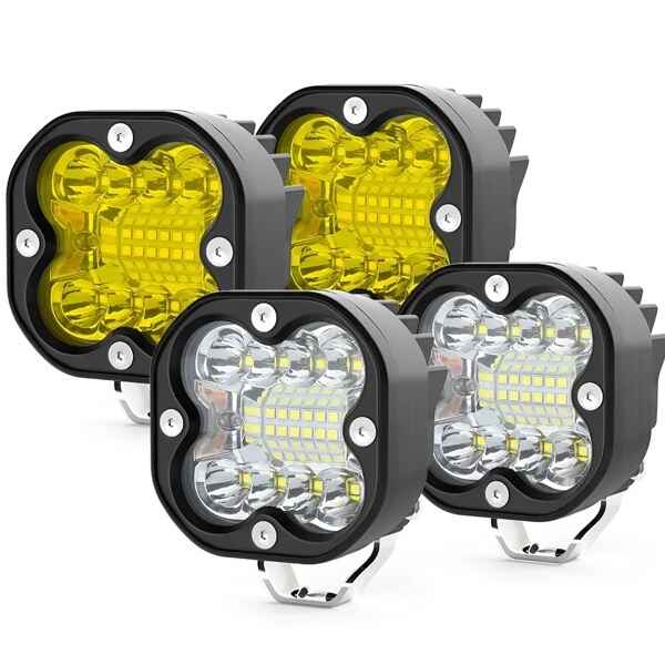 Car Spot Lights Led 3 Inch Square Car Truck 4x4 ATV 24V 120W AutoMods