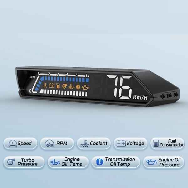 Projected Speedometer On Windshield Digital HUD OBD Display AutoMods