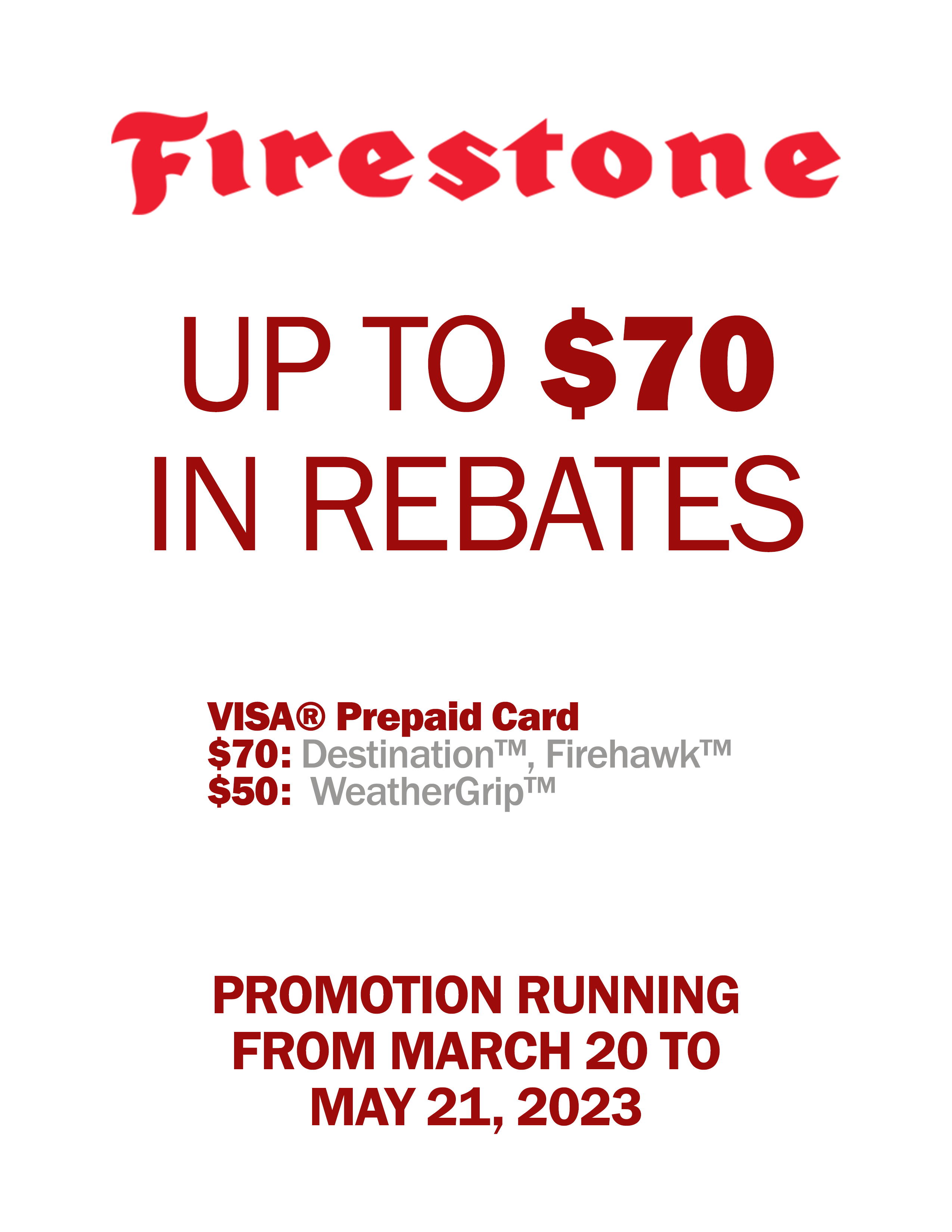 Firestone Spring 2023 Rebate Automotion