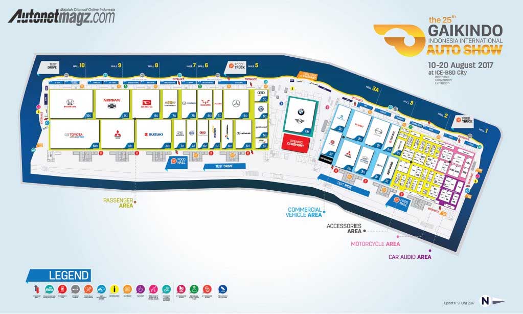 denah GIIAS 2017 Review Mobil dan Motor