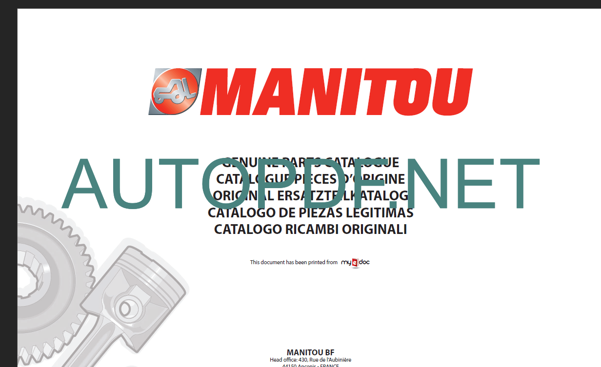 MT 1440 HA-A REPAIR MANUAL - AutoPdf