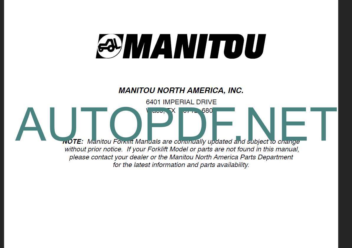 MA 470 PARTS MANUAL - AutoPdf