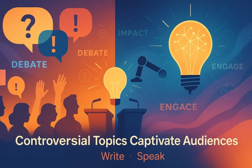 150+ Controversial Topics for Presentations Debate, Write, or Speak