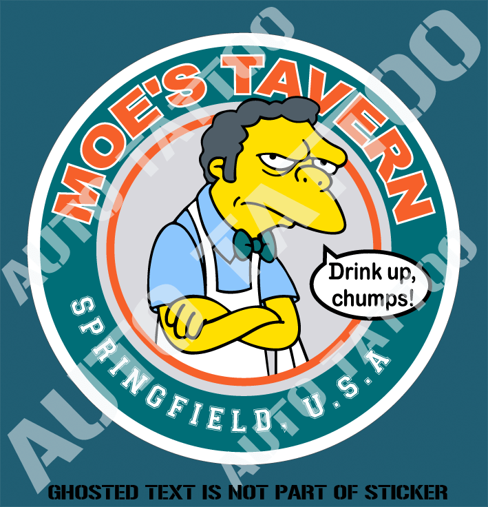 MOE'S TAVERN DECAL STICKER Auto Tattoo Grafix