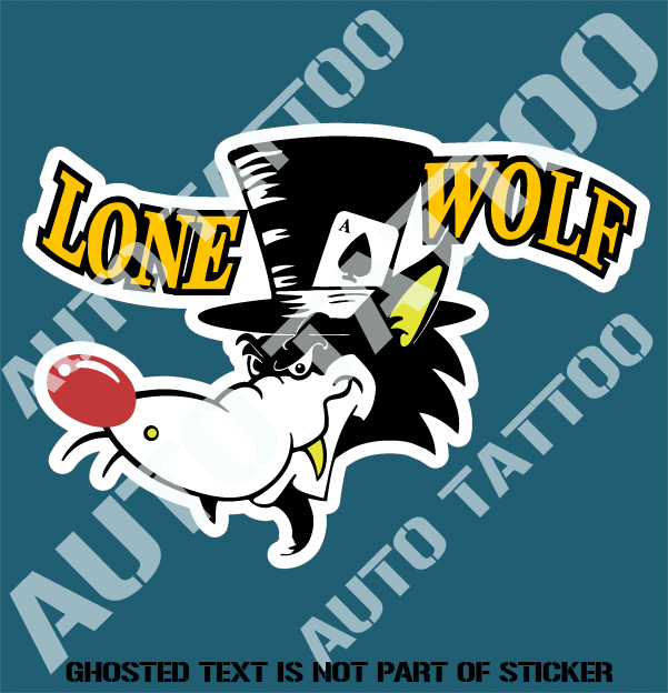 LONE WOLF DECAL STICKER Auto Tattoo Grafix
