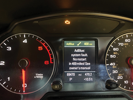 Case study: 2013 Audi Q5, AdBlue fault - autotechnician - servicing the