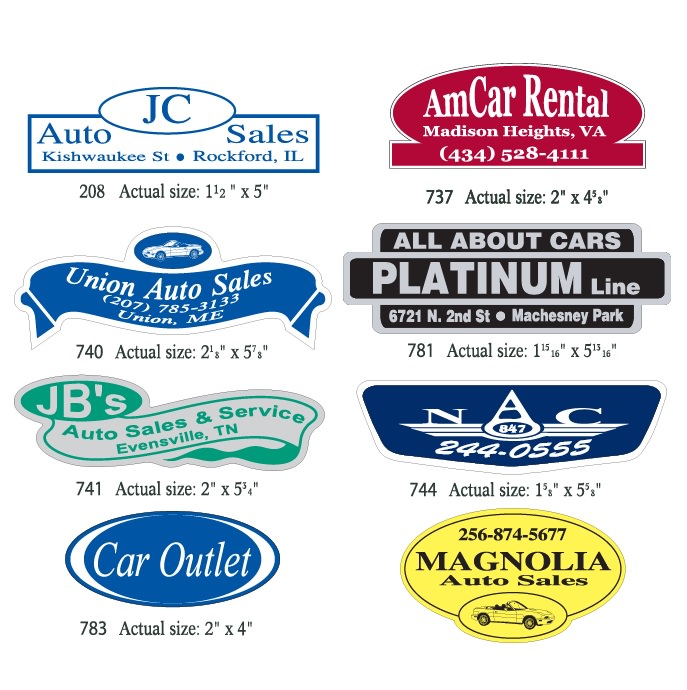 Standard Dealer Decals Auto Tech & Niles Marketing LLC