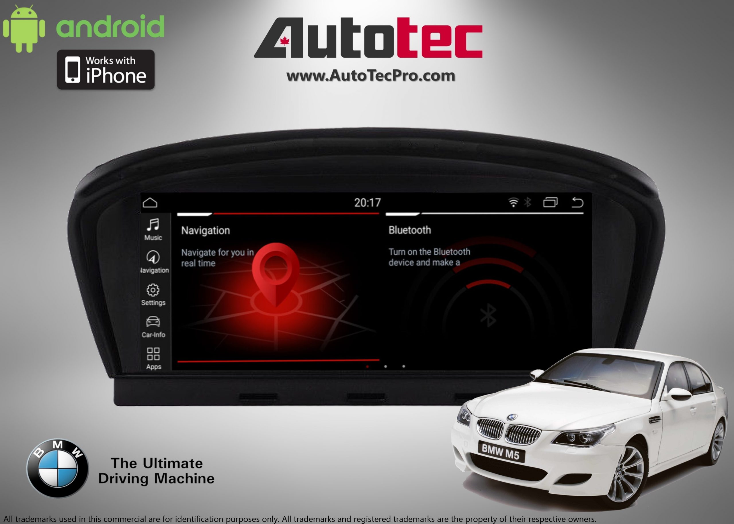 BMW 5 Series (2003 2011) E60 OEM FIT 8.8″ HD TouchScreen Android