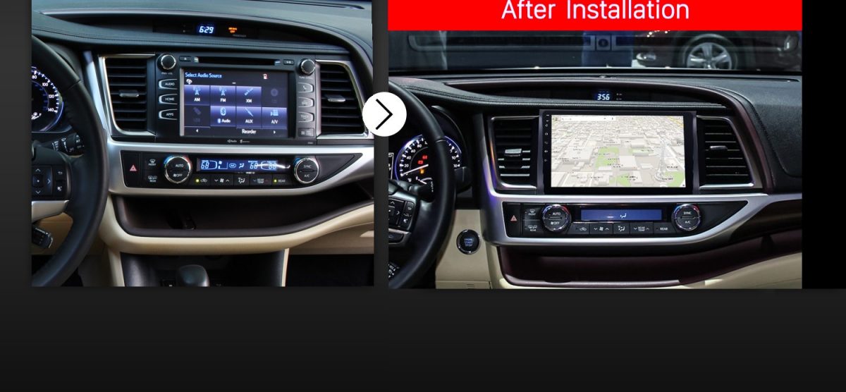 Toyota Highlander (2014 2019) OEM FIT 10.2″ HD TouchScreen Android