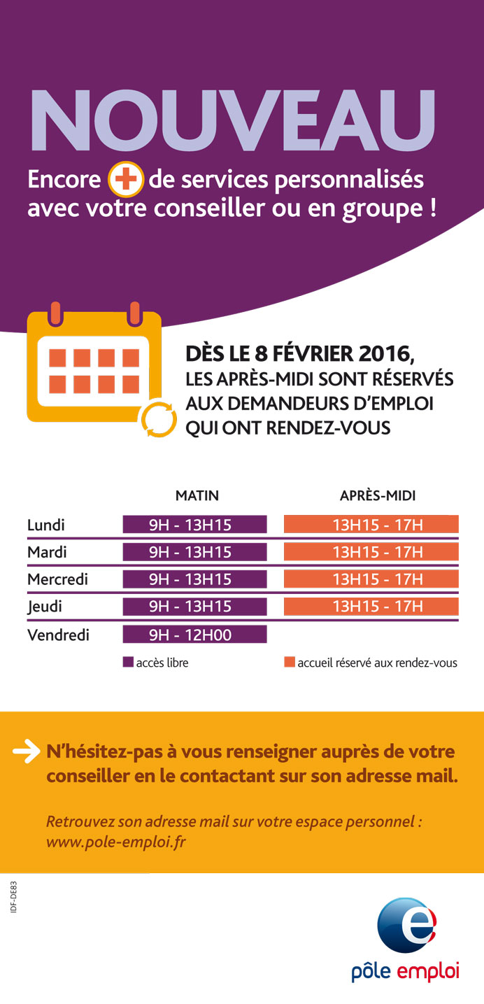 Pôle Emploi change ses modalités d’accueil Mairie d'Autouillet