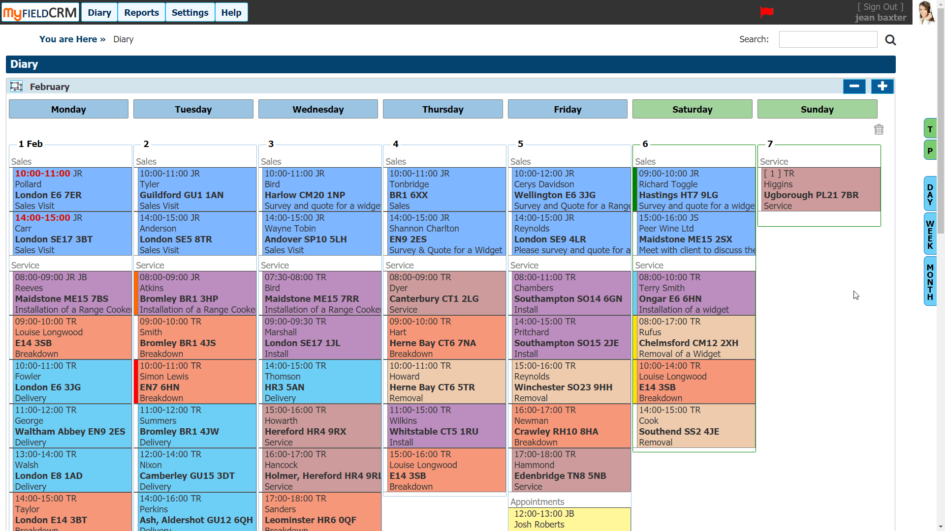 Field Service Management and Diary Management Software