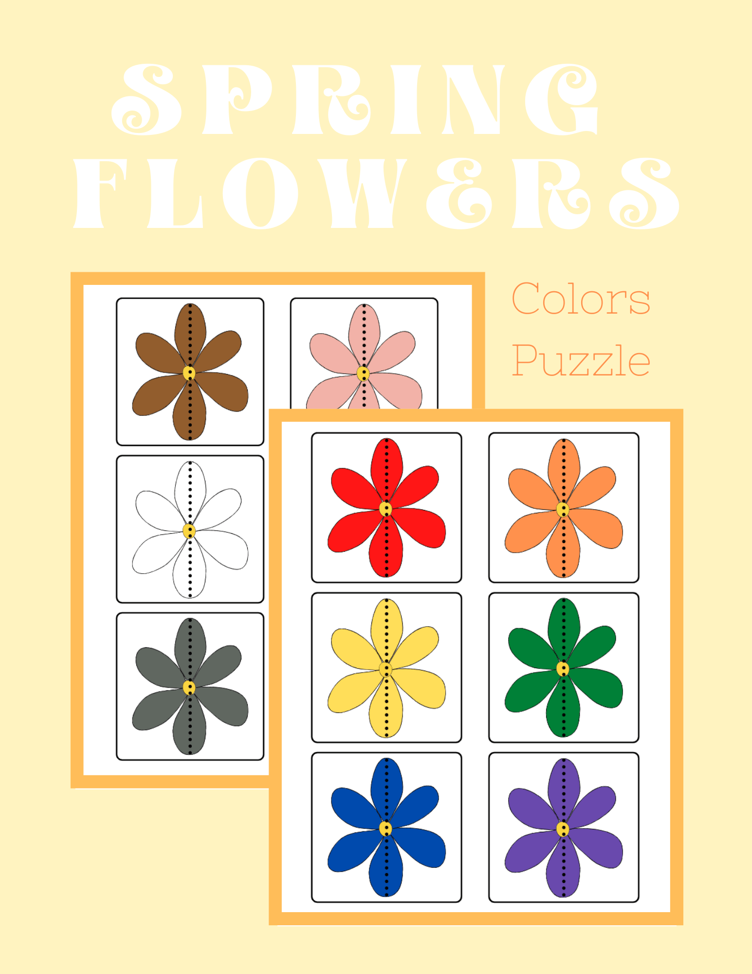 Spring Flowers Colors Puzzle Autumn Romano