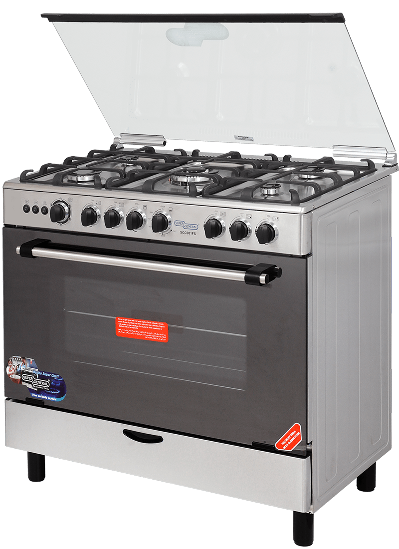 Super General Freestanding Gas Cooker 4Burner FullSafety,, 56 OFF