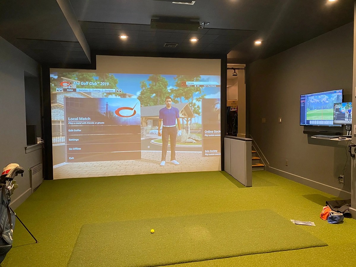 Golf Simulator Photo Gallery Golf Simulators Design Inspiration