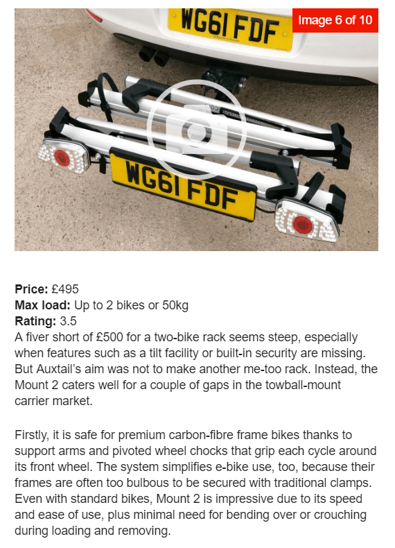 Best tow bar mounted bike racks 2018
