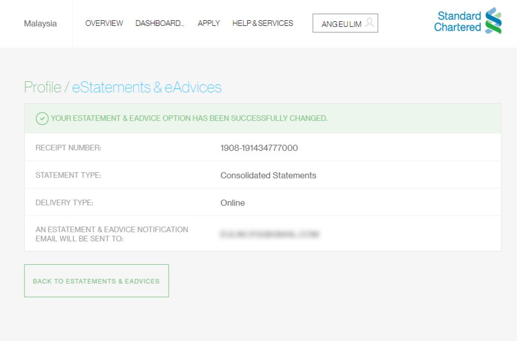 eStatements Standard Chartered Malaysia