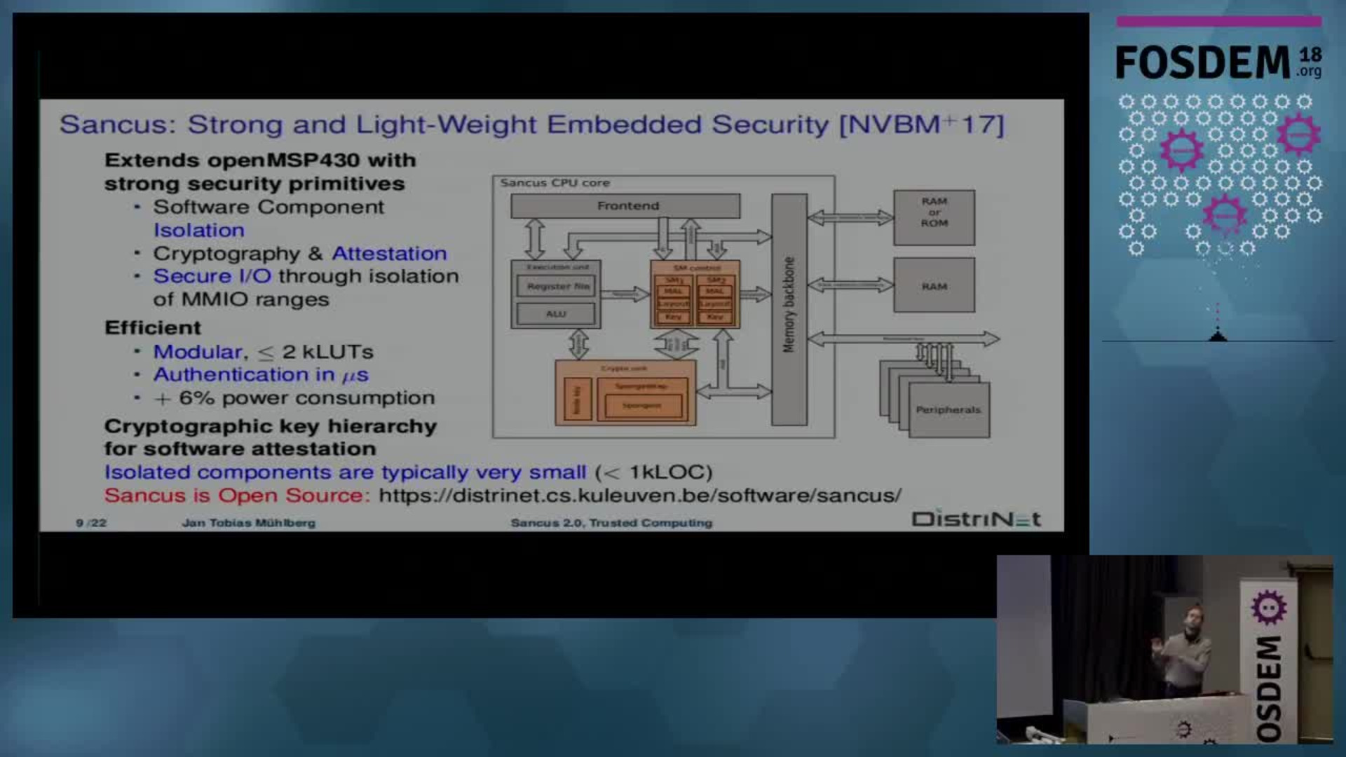 Sancus 2.0: Open-Source Trusted Computing for the IoT - TIB AV-Portal
