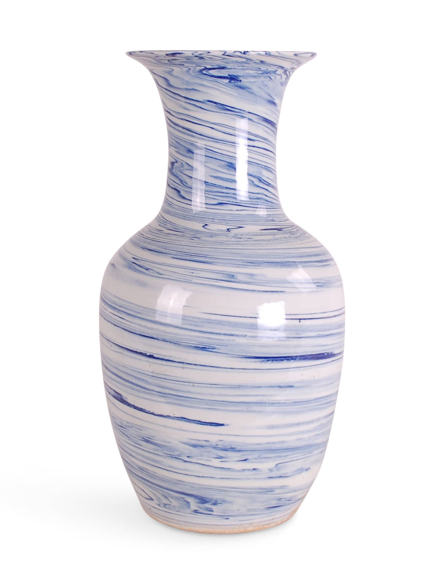 Light Blue and White Swirl Vase Avala International Inc.