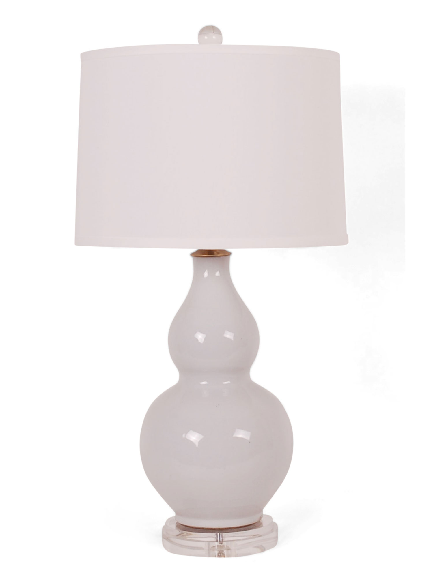 29" White Double Gourd Lamp Avala International Inc.