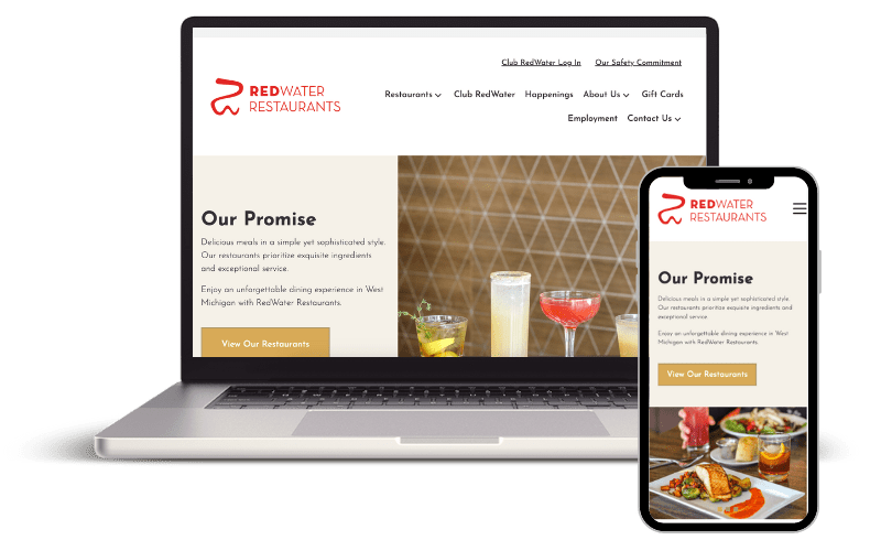 RedWater Restaurants Restaurant site Examples