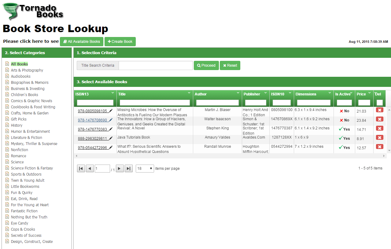 Spring MVC RESTful Web Service Example with Spring Data for MongoDB