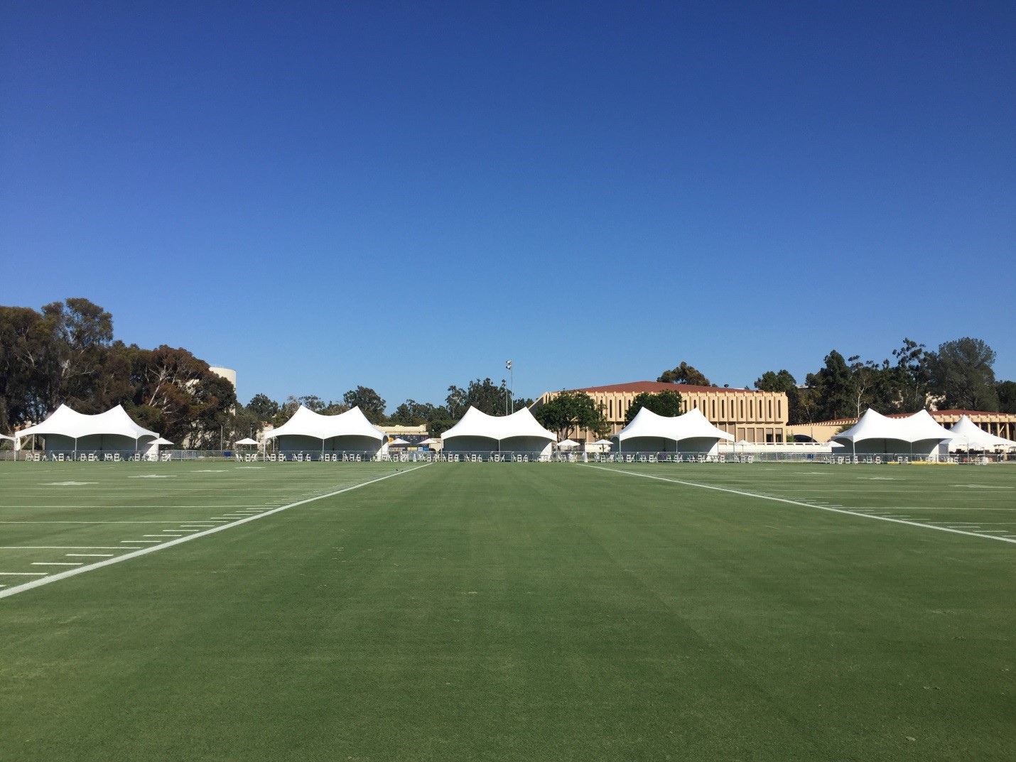 Tents for Professional Football Training Camp Avalon Tent