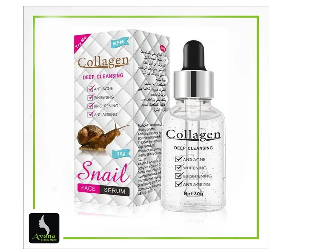 Snail collagen face serum Avana Beauty WORLD