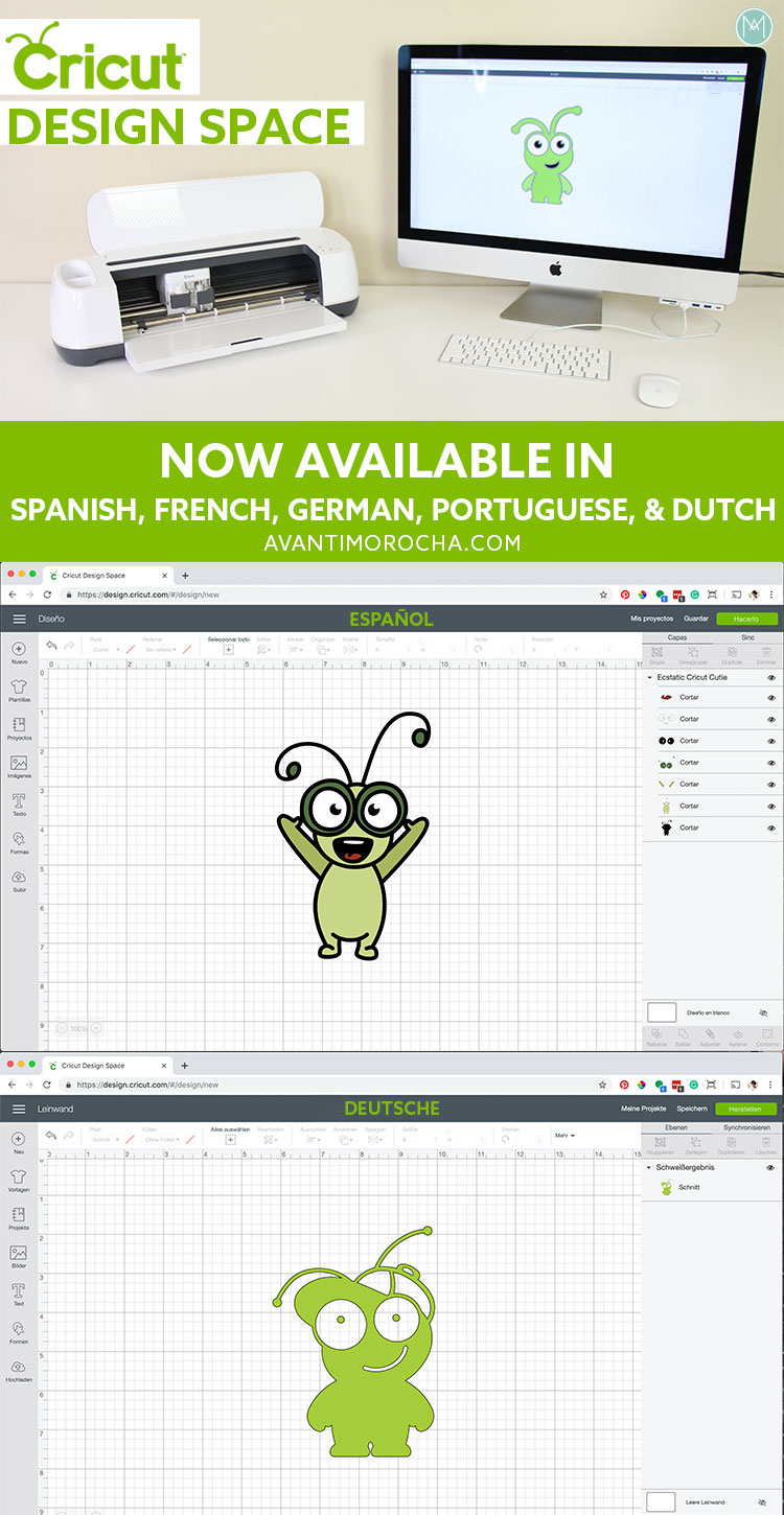 Cricut Design Space inanotherlanguage DS en Español Avanti Morocha