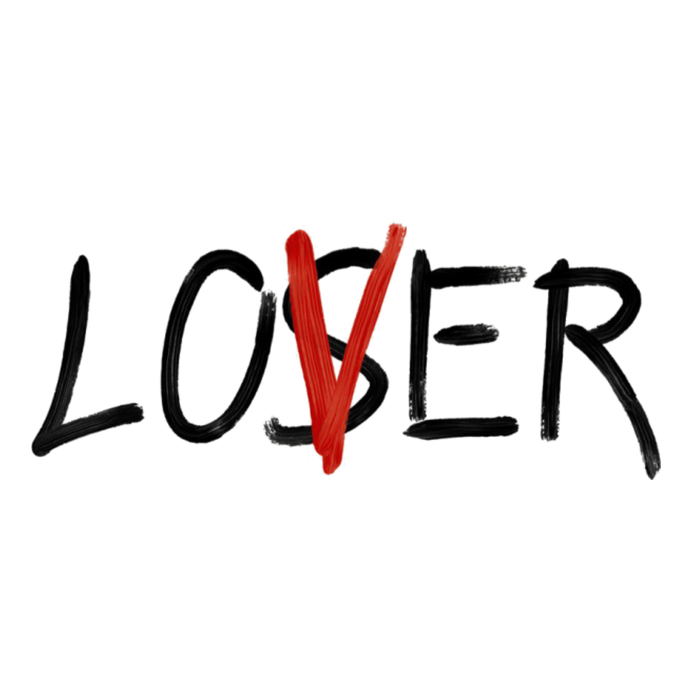 Наклейка Loser/lover PNG AVATAN PLUS