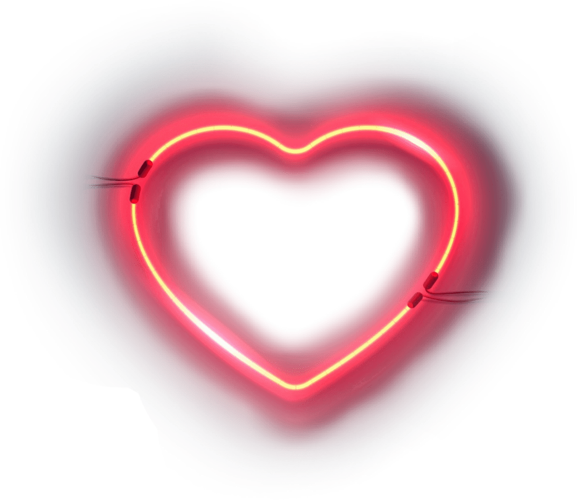 Наклейка Neon Hearts PNG AVATAN PLUS
