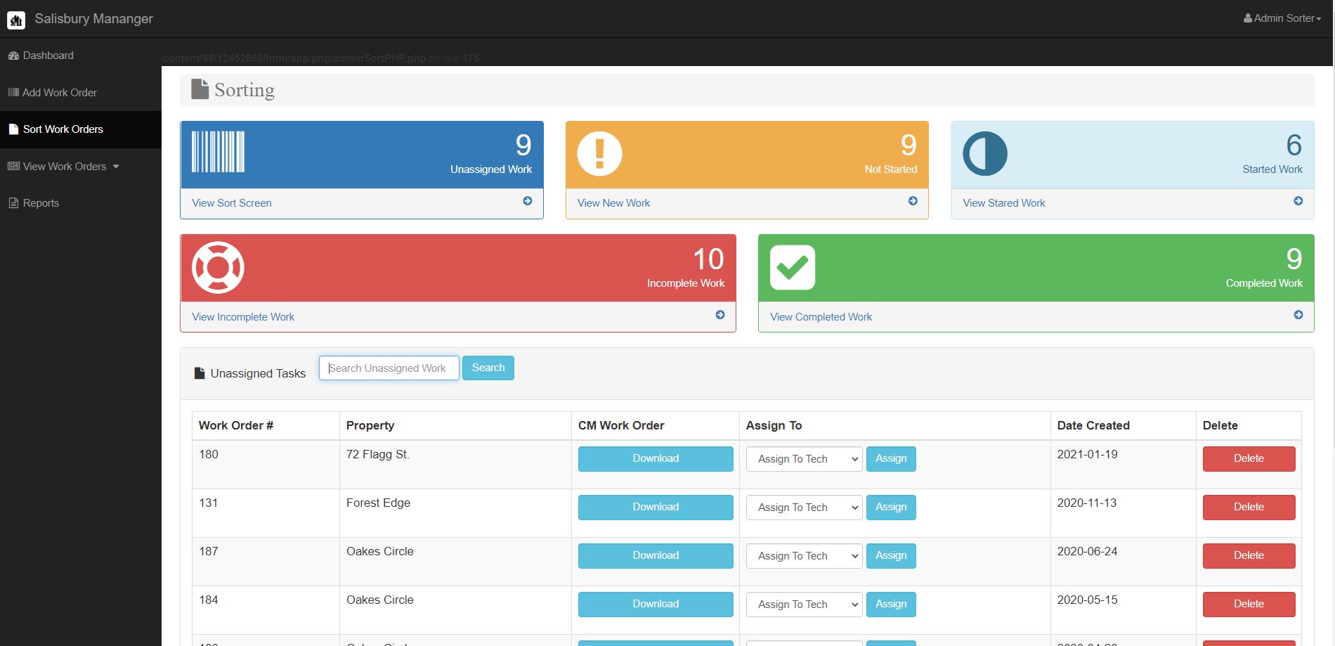 Salisbury Management App AVATAR Computing