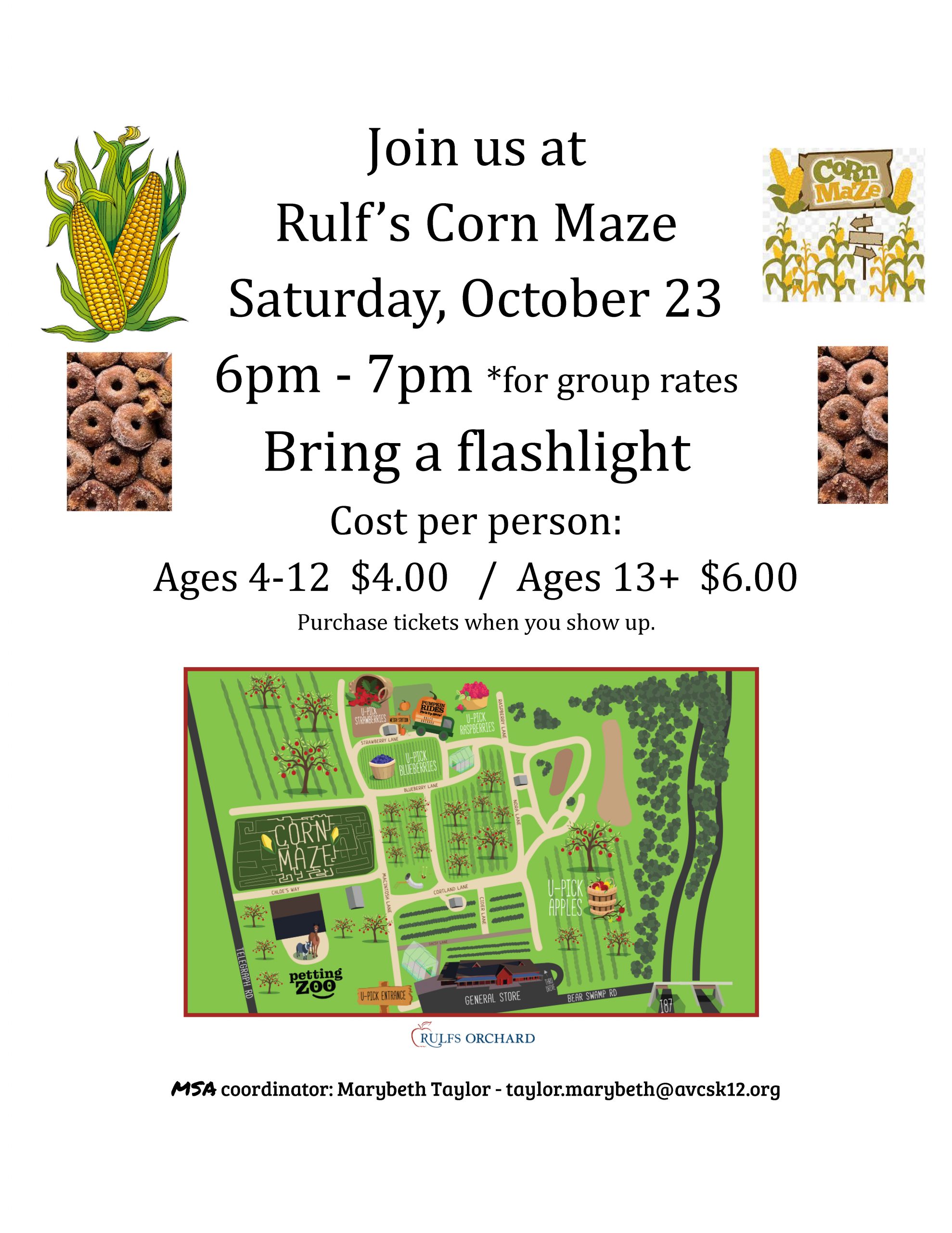 corn maze 2021 AuSable Valley Central School District