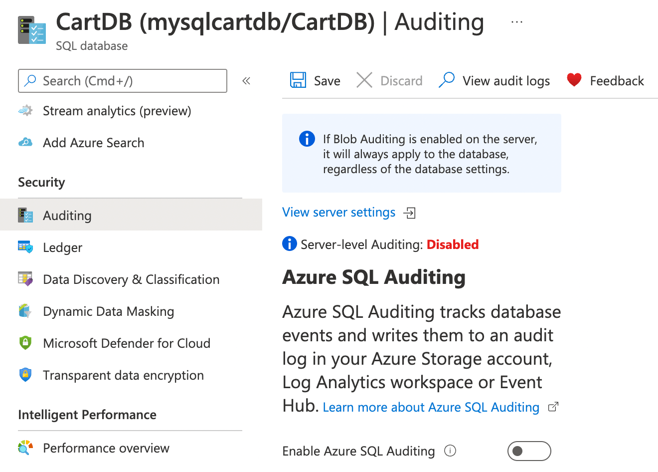 Database Auditing Enabled Vulnerability Database Aqua Security