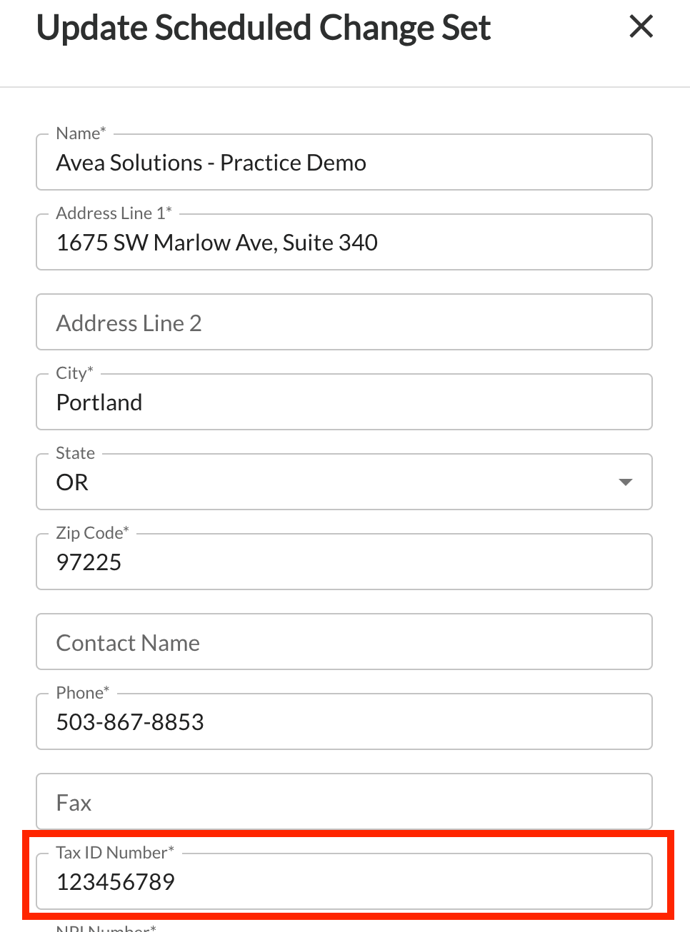 Box 25 Federal Tax ID Number Avea