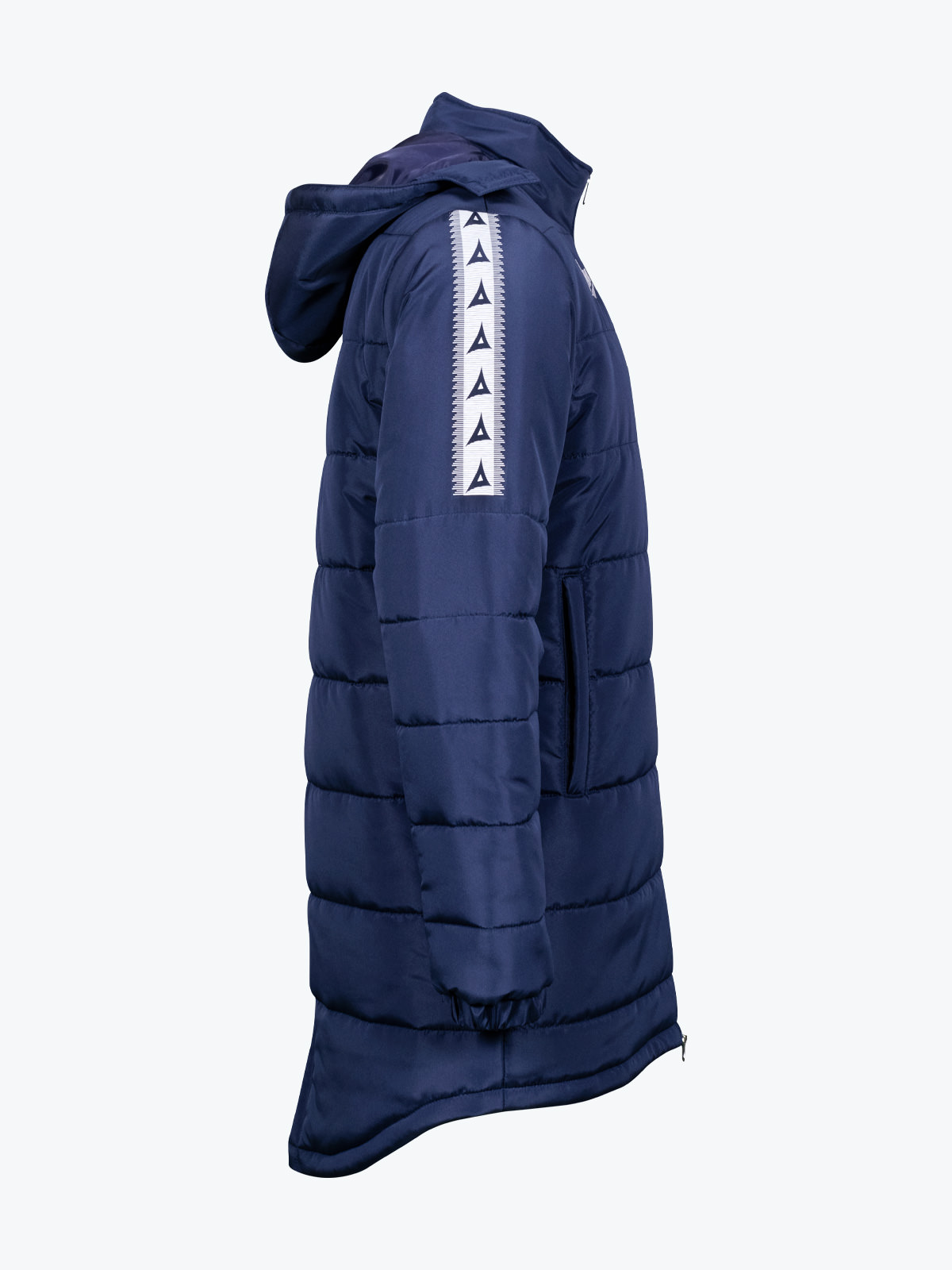 Evolve Navy Football Bench Coat Avec Sport