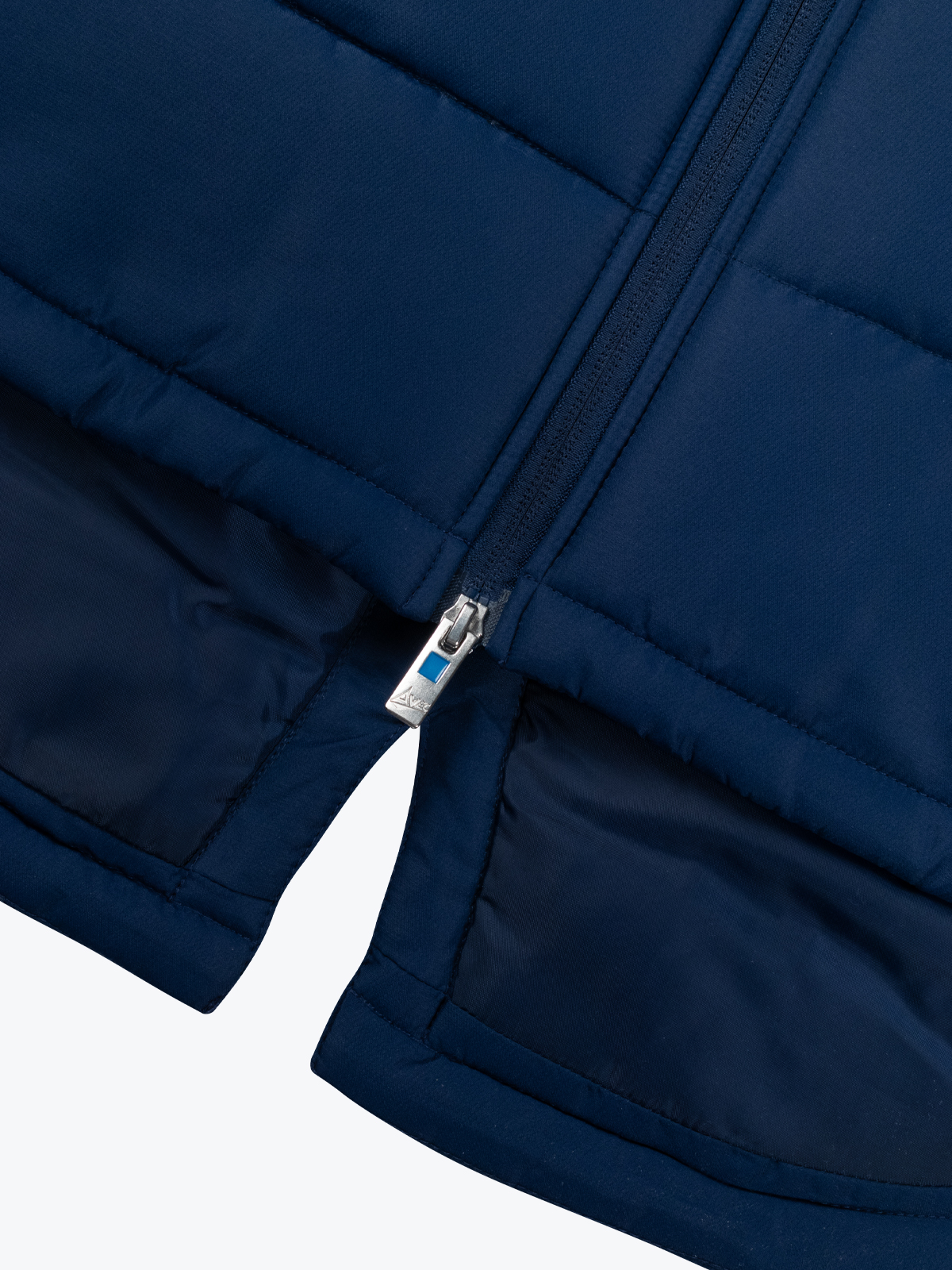 Navy Evolve Padded Bench Jacket Avec Sport
