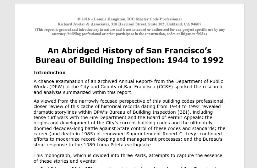 An Abridged History of San Francisco&rsquo;s Bureau of Building 