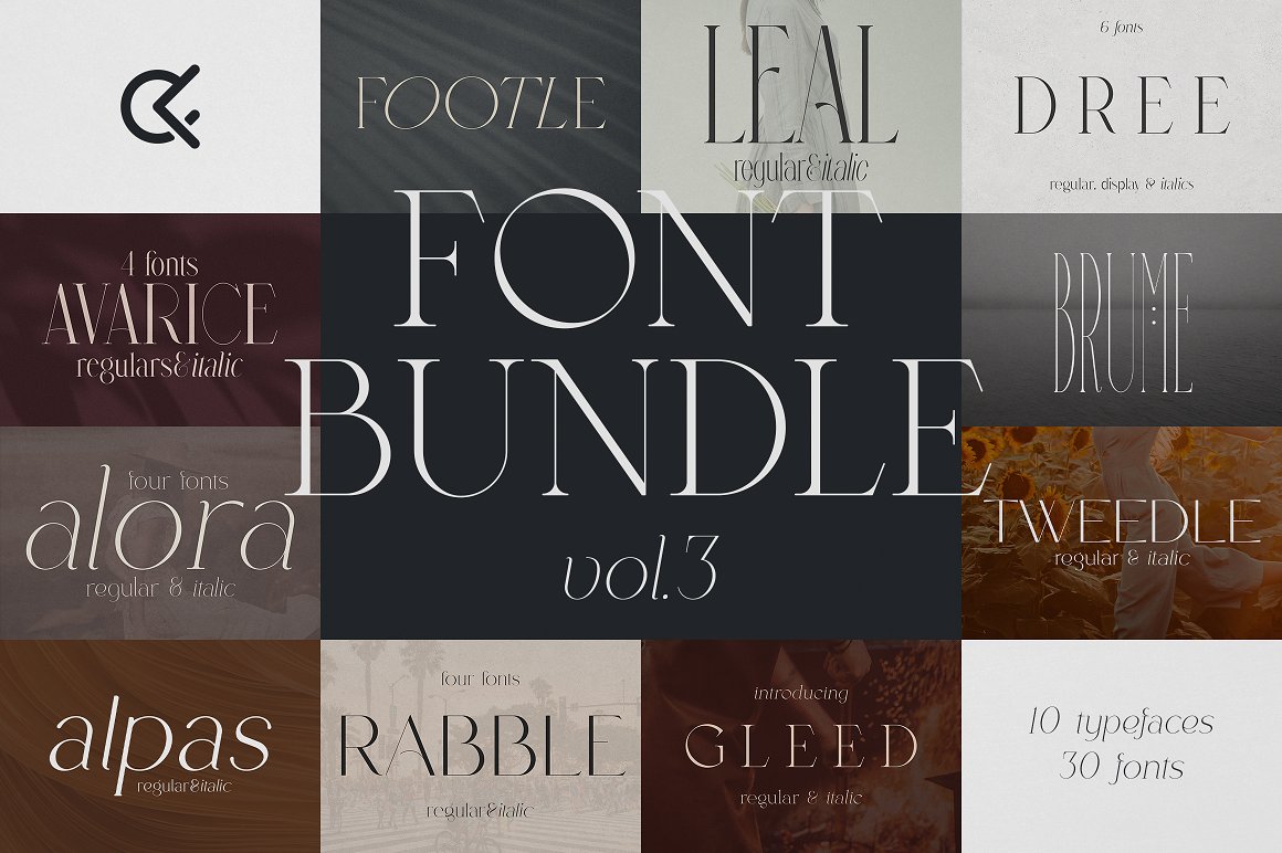 The Modern Font Bundle Vol.3 Ave Mateiu