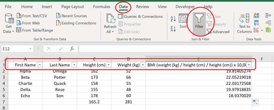 Bmi Formula In Kg And Cm In Excel Aljism Blog