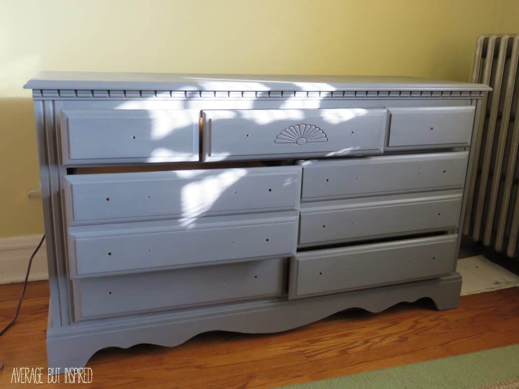 Gray Chalk Paint Dresser Makeover