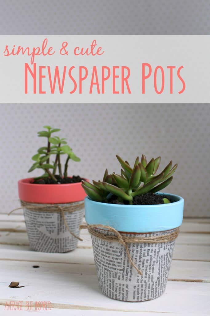 Easy Newspaper Flower Pots