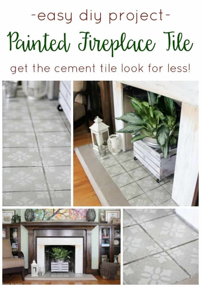 How to Stencil Fireplace Tile (it's easy!)