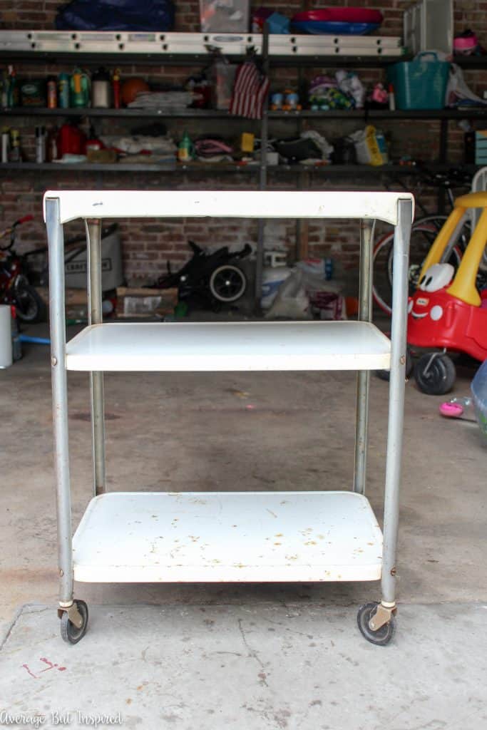 Vintage Metal Cart Makeover