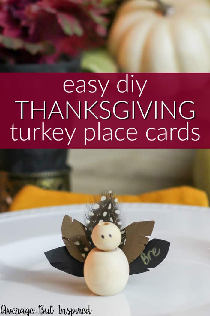 DIY Thanksgiving Turkey Place Cards