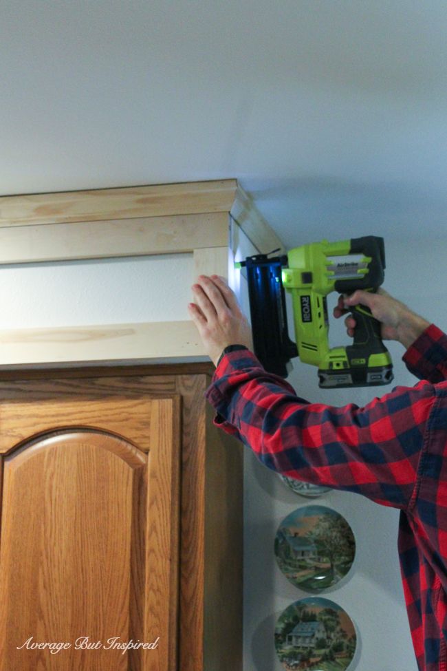DIY Kitchen Soffit Makeover How to Disguise a Kitchen Soffit Average But Inspired